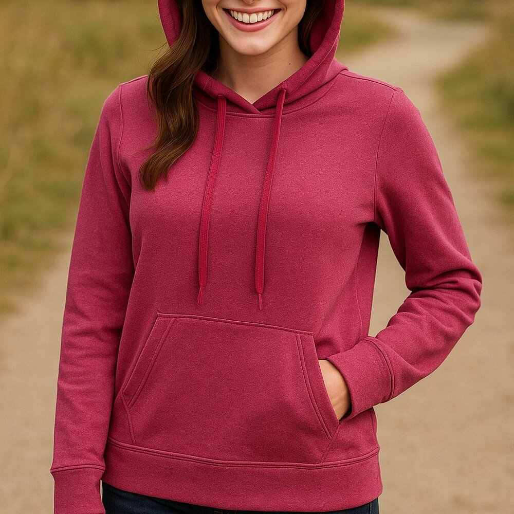 Athletic Works Pink‎ Pullover Hoodie with kangaroo pocket - small